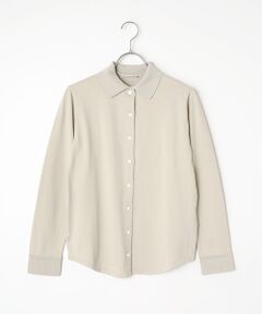 Mademoiselle NON NON / マドモアゼルノンノン シャツ・ブラウス | ガスコットン天竺 衿付きニットブラウス