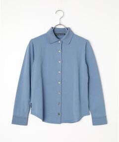 Mademoiselle NON NON / マドモアゼルノンノン シャツ・ブラウス | ガスコットン天竺 衿付きニットブラウス