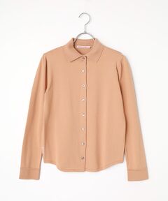 Mademoiselle NON NON / マドモアゼルノンノン シャツ・ブラウス | ガスコットン天竺 衿付きニットブラウス