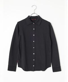 Mademoiselle NON NON / マドモアゼルノンノン シャツ・ブラウス | ガスコットン天竺 衿付きニットブラウス