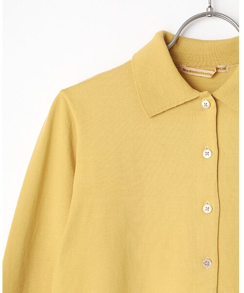 Mademoiselle NON NON / マドモアゼルノンノン シャツ・ブラウス | ガスコットン天竺 衿付きニットブラウス | 詳細5