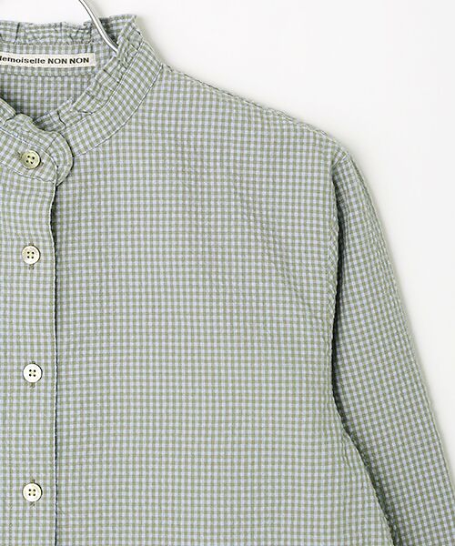 Mademoiselle NON NON / マドモアゼルノンノン スニーカー | シャーリングギンガム スタンドフリルシャツ | 詳細4