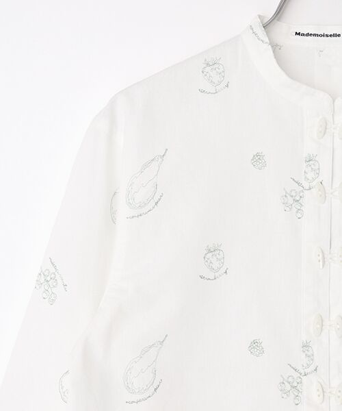 Mademoiselle NON NON / マドモアゼルノンノン シャツ・ブラウス | ダンガリーフルーツ刺繍シャツ | 詳細2
