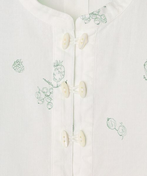 Mademoiselle NON NON / マドモアゼルノンノン シャツ・ブラウス | ダンガリーフルーツ刺繍シャツ | 詳細5
