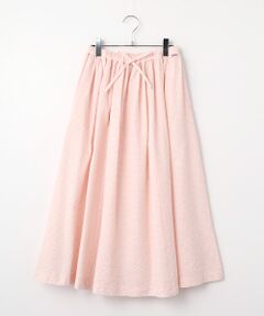 Mademoiselle NON NON / マドモアゼルノンノン ロング・マキシ丈スカート | シャーリングギンガム ギャザーフレアースカート