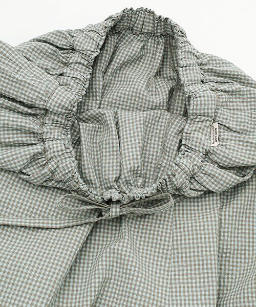 Mademoiselle NON NON / マドモアゼルノンノン ロング・マキシ丈スカート | シャーリングギンガム ギャザーフレアースカート | 詳細6