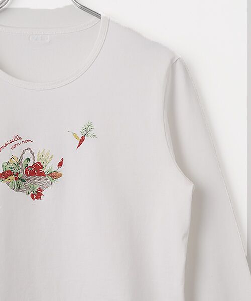 Mademoiselle NON NON / マドモアゼルノンノン Tシャツ | ベジタブルバスケットプリントTシャツ | 詳細2