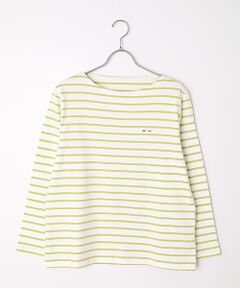Mademoiselle NON NON / マドモアゼルノンノン Tシャツ | 天竺ボーダー ボートネックTシャツ