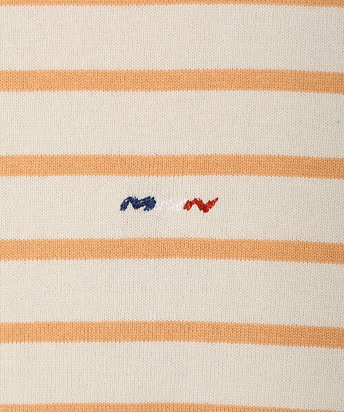 Mademoiselle NON NON / マドモアゼルノンノン Tシャツ | 天竺ボーダー ボートネックTシャツ | 詳細6