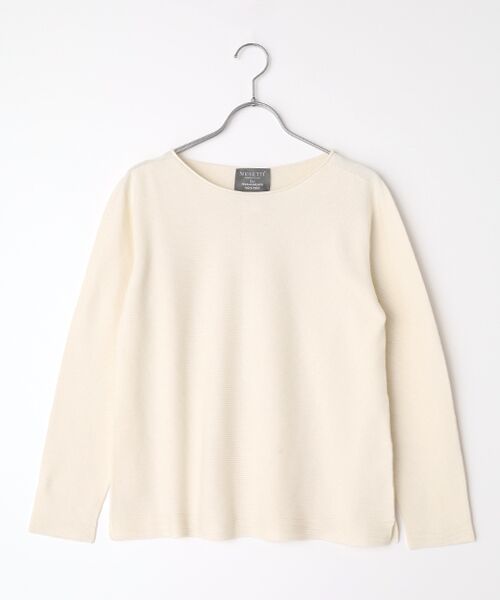 Mademoiselle NON NON / マドモアゼルノンノン Tシャツ | <MUSETTI>ムゼッティー バックボタンニット（キナリ）