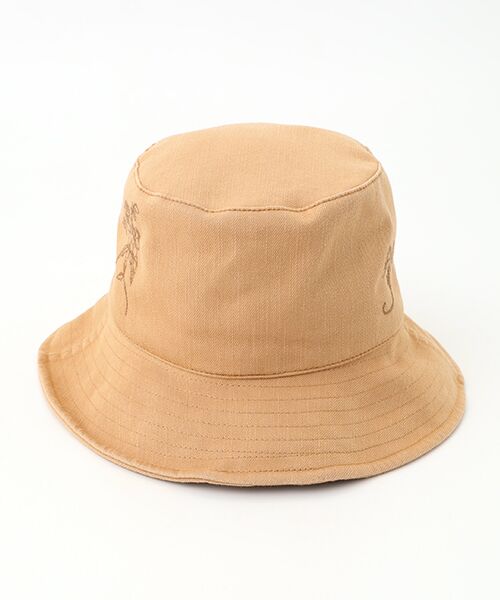 Mademoiselle NON NON / マドモアゼルノンノン ハット | デニムライクストレッチクロス ビオラ柄刺繍入りクローシュハット | 詳細3