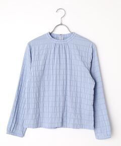 Mademoiselle NON NON / マドモアゼルノンノン シャツ・ブラウス | ソフトサッカー シャーリングTブラウス