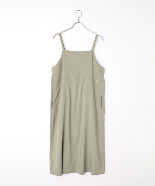 Mademoiselle NON NON / マドモアゼルノンノン ロング・マキシ丈ワンピース | ストレッチポプリン ジャンパースカート（アッシュグレー）