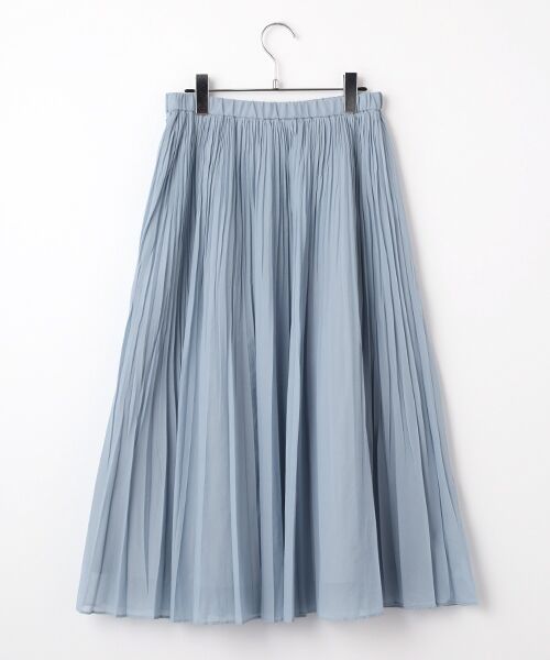 Mademoiselle NON NON / マドモアゼルノンノン ロング・マキシ丈スカート | 交織シフォンプリーツスカート | 詳細2