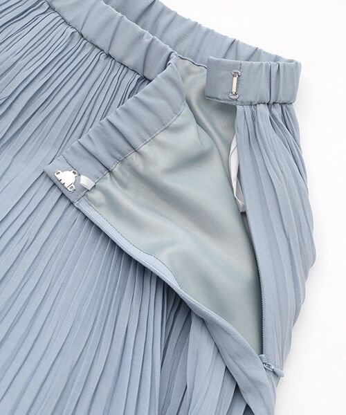 Mademoiselle NON NON / マドモアゼルノンノン ロング・マキシ丈スカート | 交織シフォンプリーツスカート | 詳細5