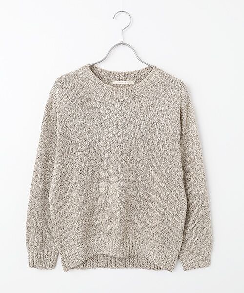 Mademoiselle NON NON / マドモアゼルノンノン ニット・セーター | ペーパーミックス ニットプルオーバー（ベージュ系）