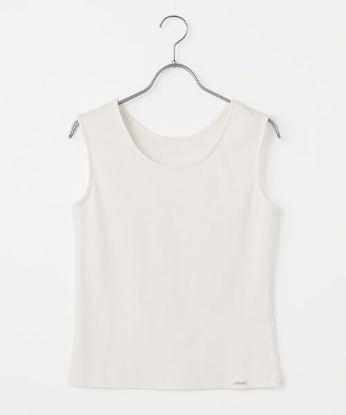 Mademoiselle NON NON / マドモアゼルノンノン タンクトップ | コンパクトエクストラベアテレコ 2WAYタンクトップ（オフシロ）
