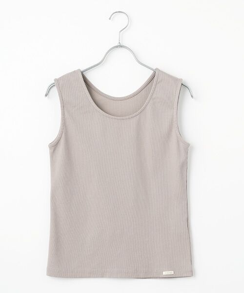 Mademoiselle NON NON / マドモアゼルノンノン タンクトップ | コンパクトエクストラベアテレコ 2WAYタンクトップ（グレージュ）