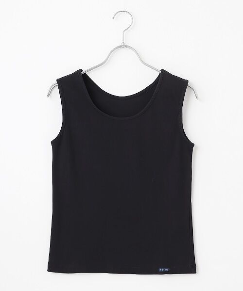 Mademoiselle NON NON / マドモアゼルノンノン タンクトップ | コンパクトエクストラベアテレコ 2WAYタンクトップ（クロ）