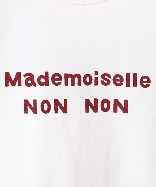 Mademoiselle NON NON / マドモアゼルノンノン Tシャツ | タリイ天竺 1色ロゴプリント半袖Tシャツ | 詳細1