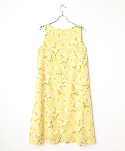 Mademoiselle NON NON / マドモアゼルノンノン ロング・マキシ丈ワンピース | レーヨン ユリプリントワンピース | 詳細1