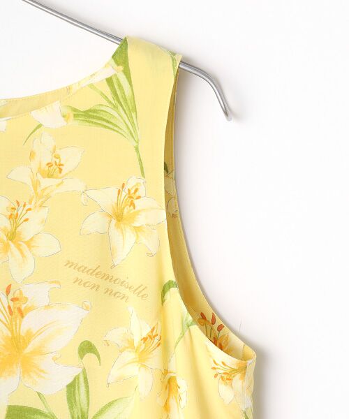 Mademoiselle NON NON / マドモアゼルノンノン ロング・マキシ丈ワンピース | レーヨン ユリプリントワンピース | 詳細2