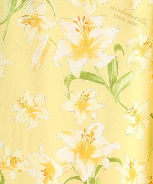 Mademoiselle NON NON / マドモアゼルノンノン ロング・マキシ丈ワンピース | レーヨン ユリプリントワンピース | 詳細7