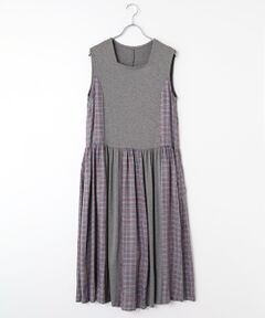 Mademoiselle NON NON / マドモアゼルノンノン ロング・マキシ丈ワンピース | レーヨンテンセルTOPベア天竺 スクエアネックワンピース【ノースリーブ】