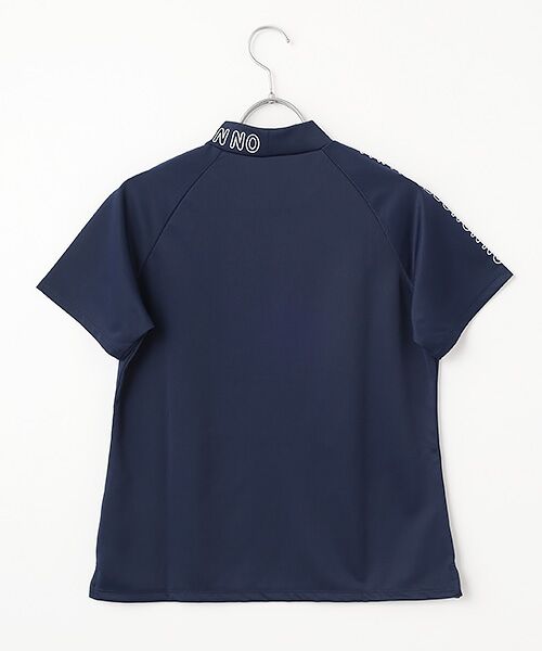 Mademoiselle NON NON / マドモアゼルノンノン カットソー | レディースGOLF エステルエコメッシュ ロゴ入りモックネックTシャツ | 詳細2