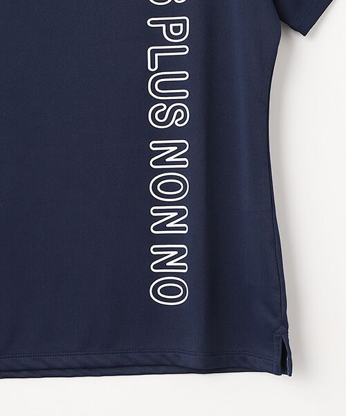 Mademoiselle NON NON / マドモアゼルノンノン カットソー | レディースGOLF エステルエコメッシュ ロゴ入りモックネックTシャツ | 詳細4