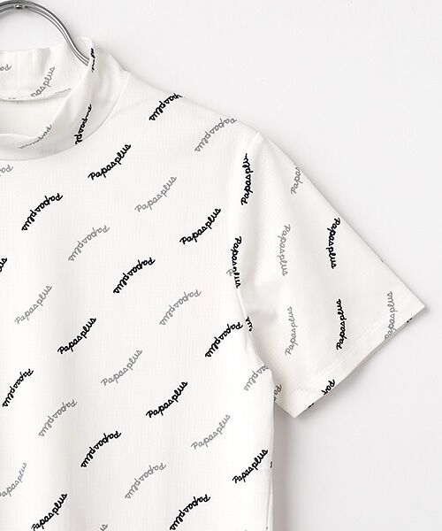 Mademoiselle NON NON / マドモアゼルノンノン カットソー | レディースGOLF エアドットロゴプリント柄 モックネックTシャツ | 詳細2