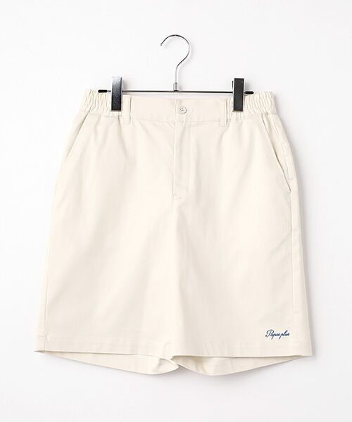 Mademoiselle NON NON / マドモアゼルノンノン ショート・ハーフ・半端丈パンツ | レディースGOLF 綿/ポリエステル交織ストレッチクロス 膝上丈ショートパンツ（アイボリー）