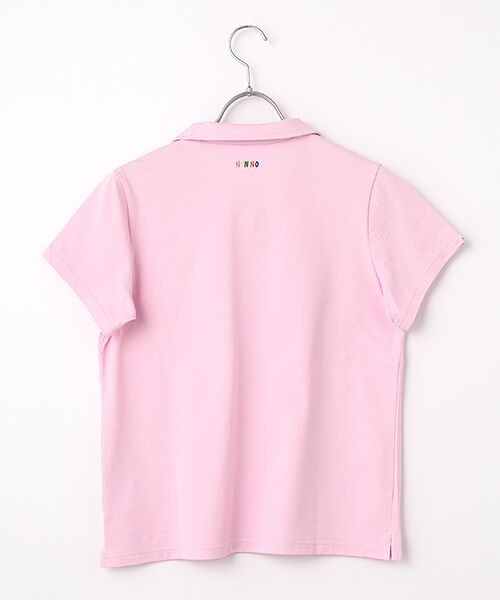 Mademoiselle NON NON / マドモアゼルノンノン ポロシャツ | レディースGOLF クールマックス交編鹿の子シルケット加工 スキッパー衿半袖ポロシャツ | 詳細1