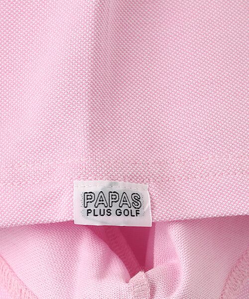 Mademoiselle NON NON / マドモアゼルノンノン ポロシャツ | レディースGOLF クールマックス交編鹿の子シルケット加工 スキッパー衿半袖ポロシャツ | 詳細5