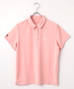 Mademoiselle NON NON / マドモアゼルノンノン ポロシャツ | レディースGOLF フルダル・バックハニカム 台衿付き半袖ポロシャツ