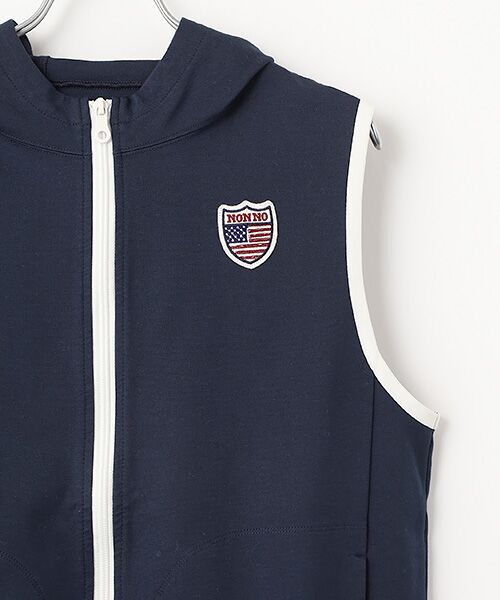 Mademoiselle NON NON / マドモアゼルノンノン ベスト | レディースGOLF ハイテンションポンチ フード付きベスト | 詳細2