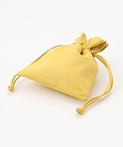 Mademoiselle NON NON / マドモアゼルノンノン ポーチ | ラムズソフトナッパレザー巾着 | 詳細4