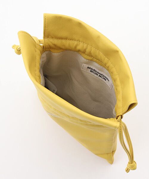 Mademoiselle NON NON / マドモアゼルノンノン ポーチ | ラムズソフトナッパレザー巾着 | 詳細5