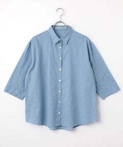 Mademoiselle NON NON / マドモアゼルノンノン シャツ・ブラウス | カラミジャガードシャツ[8分袖]