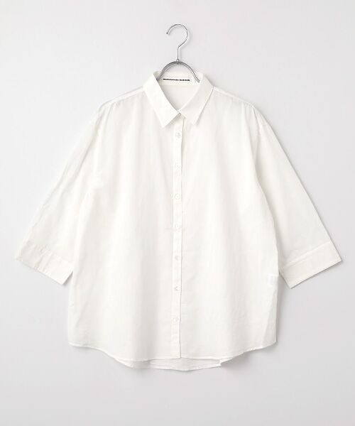 Mademoiselle NON NON / マドモアゼルノンノン シャツ・ブラウス | カラミジャガードシャツ[8分袖]（シロ）