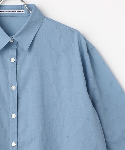 Mademoiselle NON NON / マドモアゼルノンノン シャツ・ブラウス | カラミジャガードシャツ[8分袖] | 詳細4