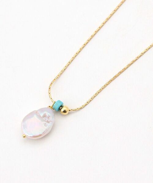 Mademoiselle NON NON / マドモアゼルノンノン ネックレス・ペンダント・チョーカー | <ELI ON EAR>エリ オン イヤー パールトップスライドネックレス | 詳細1