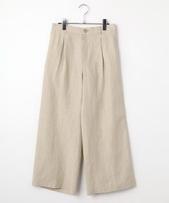 Mademoiselle NON NON / マドモアゼルノンノン その他パンツ | リネンポプリン ワンタックガウチョパンツ