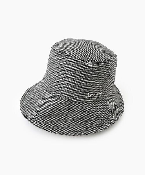Mademoiselle NON NON / マドモアゼルノンノン ハット | ウールフランネルストレッチ 先染チェッククローシュ（オフ×クロ千鳥）