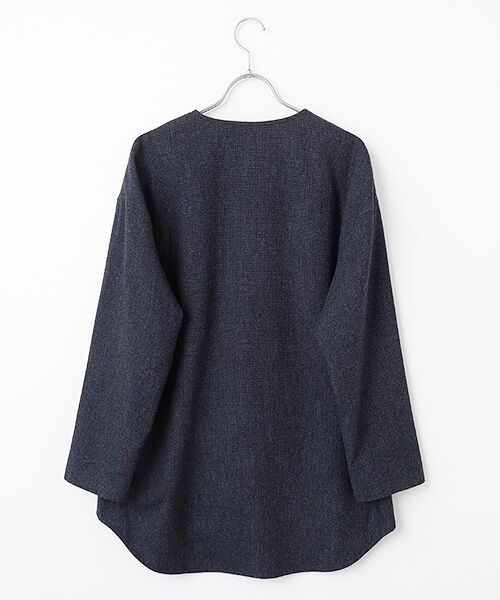 Mademoiselle NON NON / マドモアゼルノンノン その他アウター | ミルドライトフラノ Vネックライトコート | 詳細1