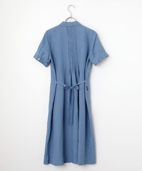 Mademoiselle NON NON / マドモアゼルノンノン ロング・マキシ丈ワンピース | リネンシャンブレー シャツカラーワンピース | 詳細1