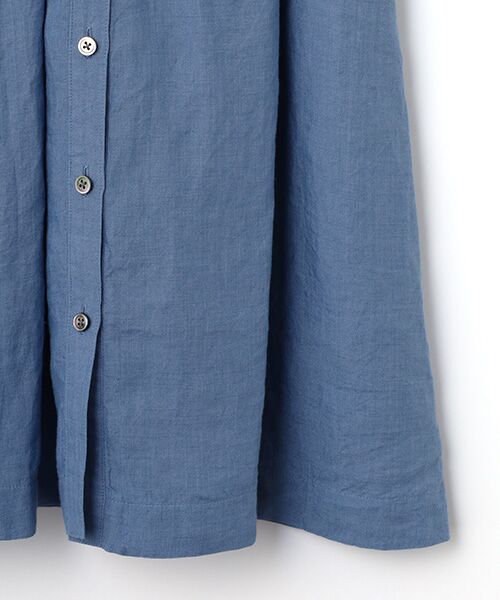 Mademoiselle NON NON / マドモアゼルノンノン ロング・マキシ丈ワンピース | リネンシャンブレー シャツカラーワンピース | 詳細4