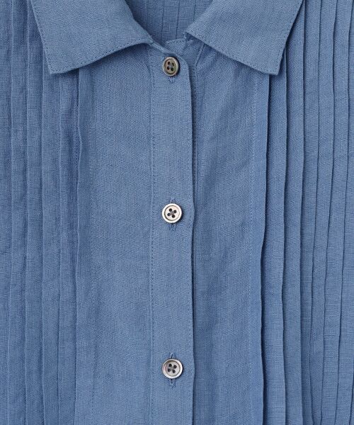 Mademoiselle NON NON / マドモアゼルノンノン ロング・マキシ丈ワンピース | リネンシャンブレー シャツカラーワンピース | 詳細5