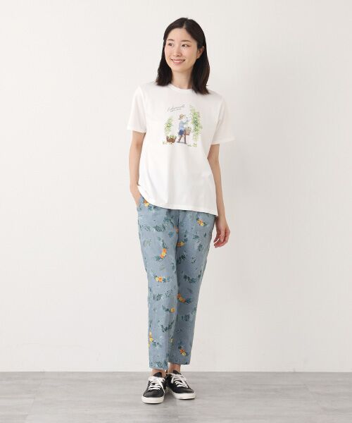 Mademoiselle NON NON / マドモアゼルノンノン Tシャツ | コンパクトヤーンエアロシフォン加工 レモンベアプリントTシャツ | 詳細10