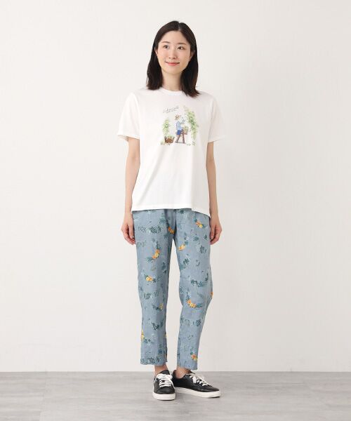 Mademoiselle NON NON / マドモアゼルノンノン Tシャツ | コンパクトヤーンエアロシフォン加工 レモンベアプリントTシャツ | 詳細11
